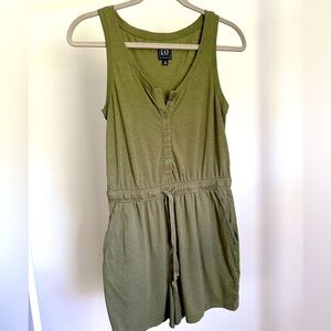 Gap Sleeveless Henley Romper